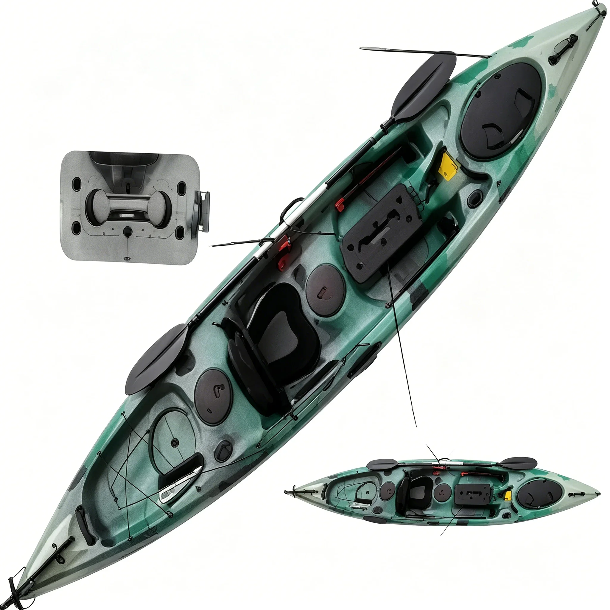 Single Person Polyethylene Ped - Fishing Kayak Rod Holder recension och pris