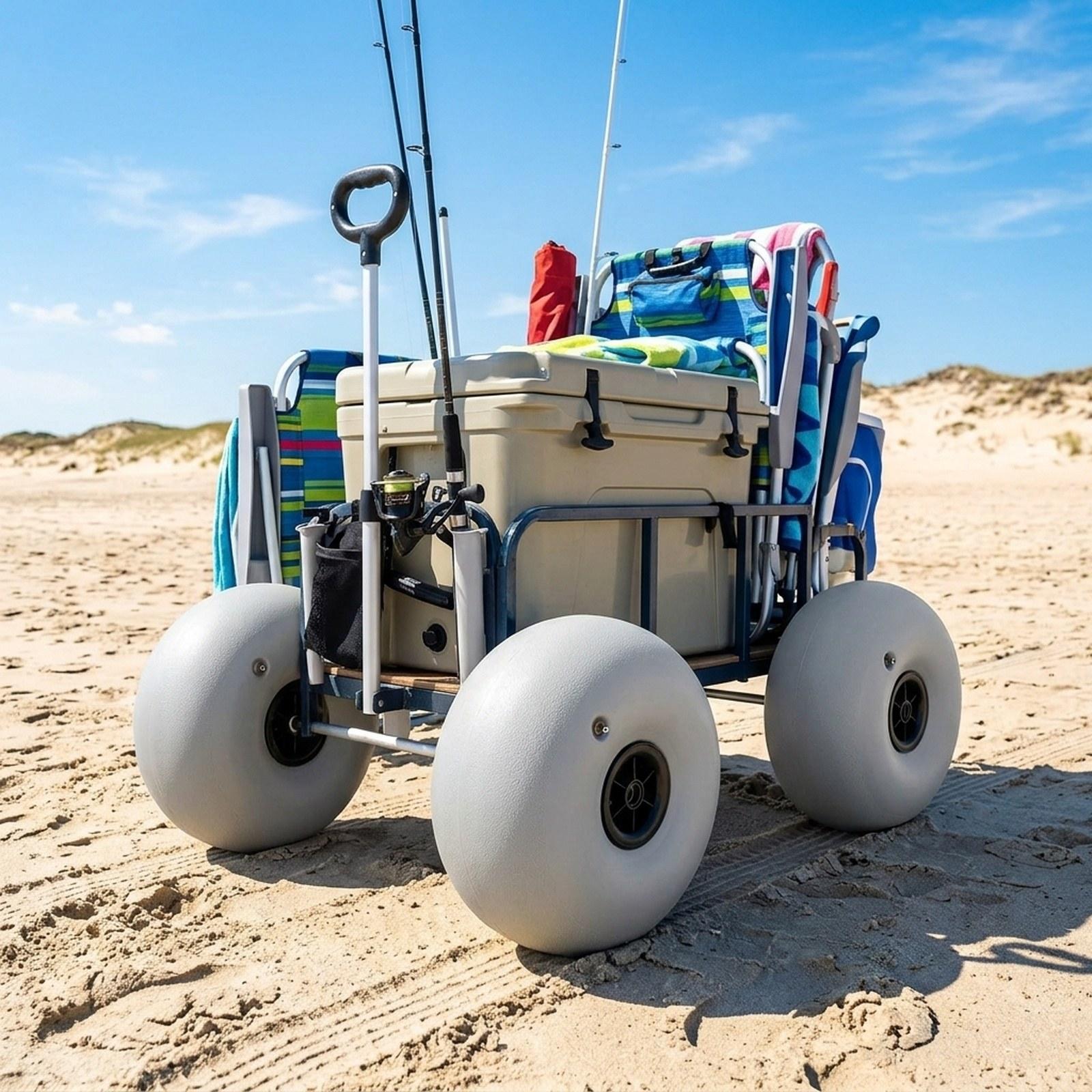 Beach Cart Sand Wheels 16 Inch - Fishing Kayak Cart recension och pris